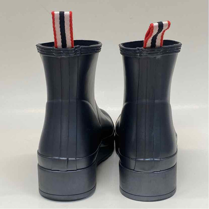 Hunter Size 7 Women's Gray Solid Rain Booties