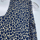Tommy Bahama Size L Women's Navy-Tan Pattern A Line Dress