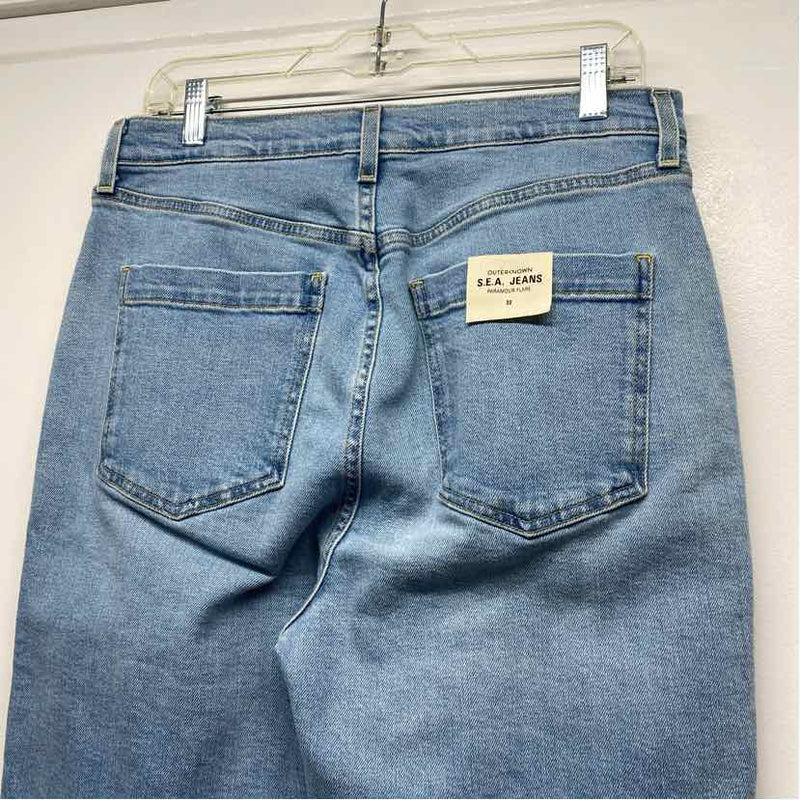 Outerknown Size 32-14 Women's Light Blue Flare Hem Jeans