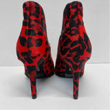 Jeffrey Campbell Size 8 Women's Red-Black Animal Print High Heel Booties