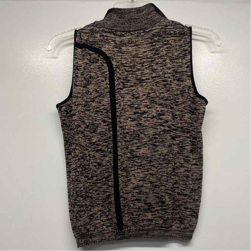 Jamie Sadock Size S Women's Brown-Black Pattern Asymmetrical Sleeveless Top