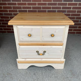 Kathy Ireland Beige Wood Nightstand
