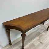 Drexel Brown Wood 4 Legged Console - Sofa Table