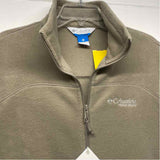 Columbia Size L Tan Fleece Polyester Solid Men's Vest