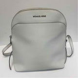 Michael Kors White Pebbled Leather Backpack Handbag