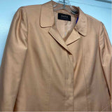 Dana Buchman Women's Size 8-M Peach Solid Button Up Jacket