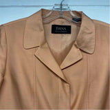 Dana Buchman Women's Size 8-M Peach Solid Button Up Jacket