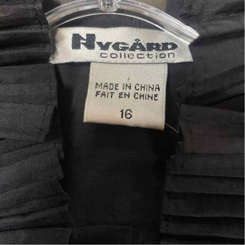 Nygard Women's Size 16-XXL Black Solid Open Front Jacket