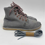 Toms Size 6 Women's Gray Solid Lace Up Booties