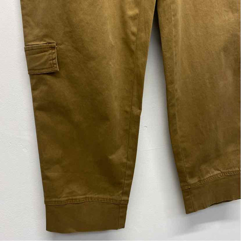 Flamingals Size M- (6-8) Women's Tan Solid Pull On Capri