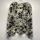 Lord & Taylor Size L Women's Black-Tan Floral Pullover Sweater