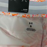 Under Armour Size 6 Women's White-Multicolor Pattern Bermuda Shorts