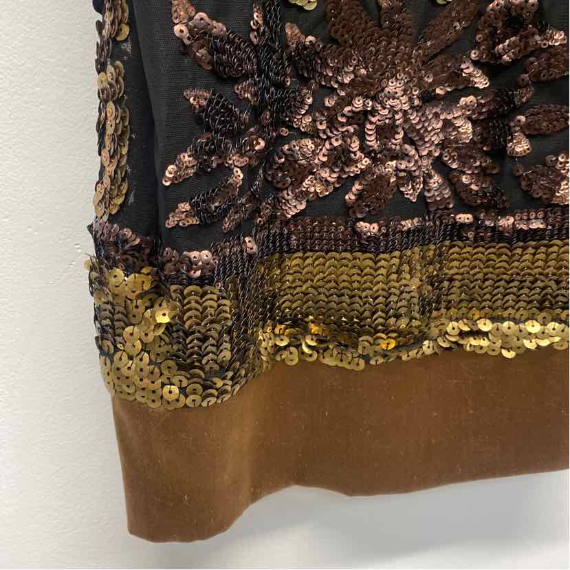 hale bob sequin dress Hale Bob Sequin Ruched Studded Long Sleeve Party Dress XS S NWT 1GTZ6854