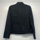 Aventura Women's Size M Charcoal Solid Zip Mock Neck Jacket