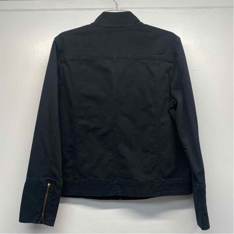 Aventura Women's Size M Charcoal Solid Zip Mock Neck Jacket