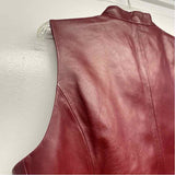 Coldwater Creek Women's Size 2x Red Solid Button Up Vest