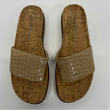 Donald J Pliner Size 8 Women's Beige Animal Print Camel Toe Sandals
