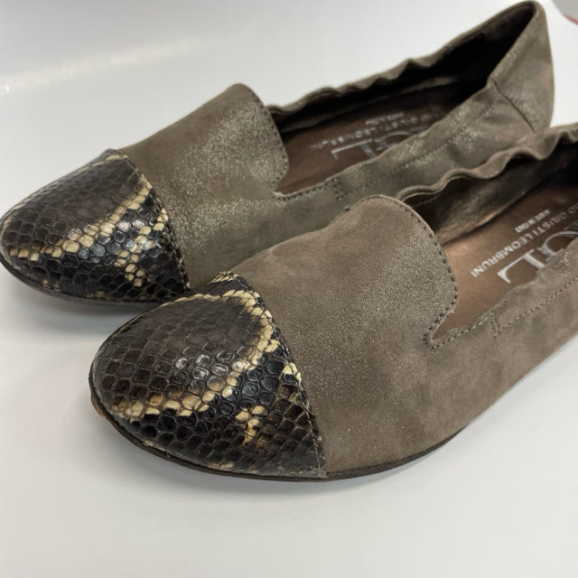 AGL Attilio Giusti Leombruni Size 38-8 Women's Taupe Color Block Shoes