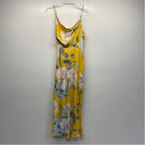 Here comes the sun Size S Women's Yellow Pattern Strappy Dress