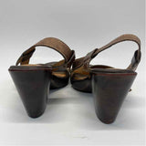 Nurture Size 9 Women's Brown Stitches Heel Sandals