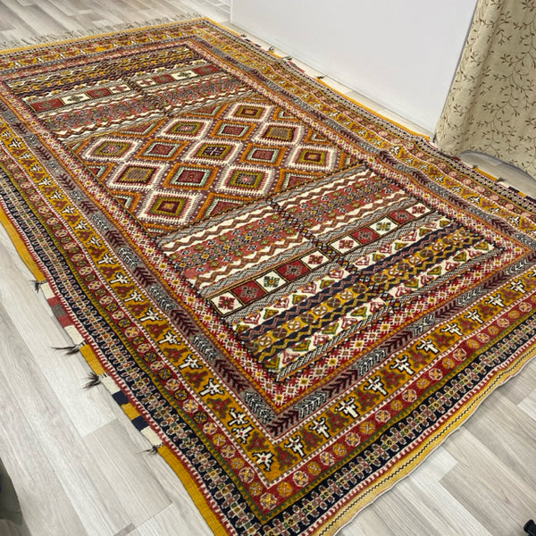 Yellow-Multicolor Wool Rug