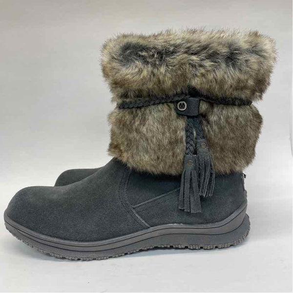 Minnetonka Size 10 Women's Gray Color Block Short Boots