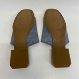 Steve Madden Size 7 Women's Blue Tweed Slide Sandals