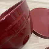 Longaberger Pottery Paprika Ceramic Covered Cave Relish Tray