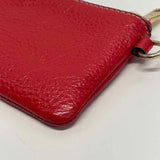 Coach Red Leather Pebbled Coin Purse