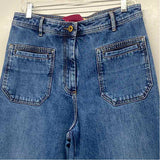 Sessun Blue Size 10 Women's Blue Washed Wide Leg Jeans