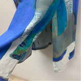 Parsley & Sage Size L Women's Blue-Multi Patchwork Maxi Dress