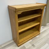 Tan Solid Oak Bookshelf with 2 Removable Shelves