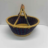 Natural Purple Wicker Basket