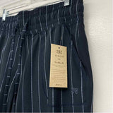 Albion Size M- (6-8) Women's Navy-White Pinstripe Jogger Pants