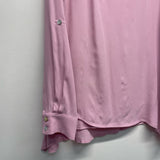 Soft Surroundings Size PXL Women's Pink Solid V Neck Blouse