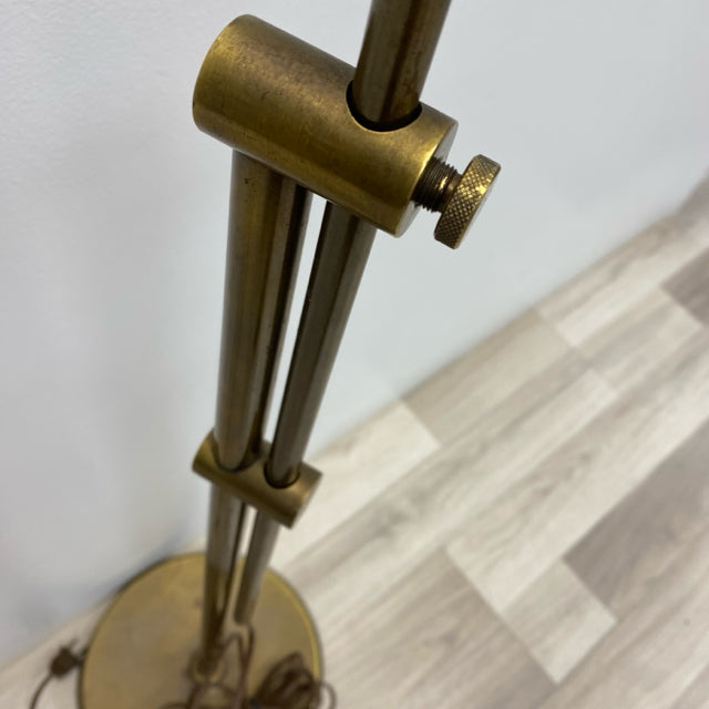 Adjustable Height Brass Floor Lamp