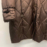 Un Jour Ailleurs Women's Size L Brown Solid Long Coat