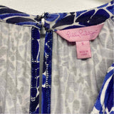 Lilly Pulitzer Size S Women's Blue-White Pattern Short Romper