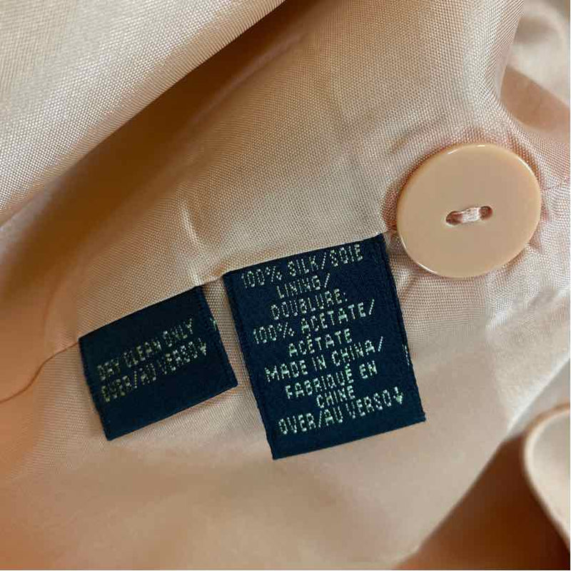 Dana Buchman Women's Size 8-M Peach Solid Button Up Jacket