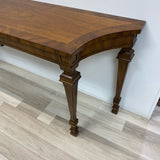 Drexel Brown Wood 4 Legged Console - Sofa Table