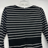 White House Black Market Size 2-XS Women's Black-White Stripe Dress