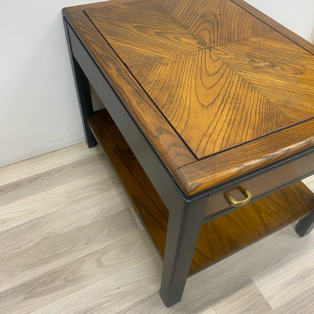 Hand painted Brown-Black Side Table
