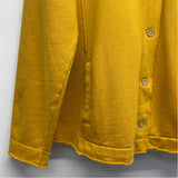 Carbon 2 Cobalt Women's Size L Yellow Solid Button Up Sweatshirt