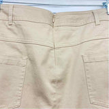 Saint James Size 12 Women's Beige Solid Pencil Skirt