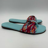 Havaianas Size 7-8 Women's Aqua-Multicolor Flip Flop Sandals