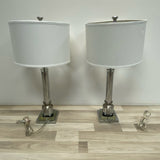 Table Top Silver Metal Lamp