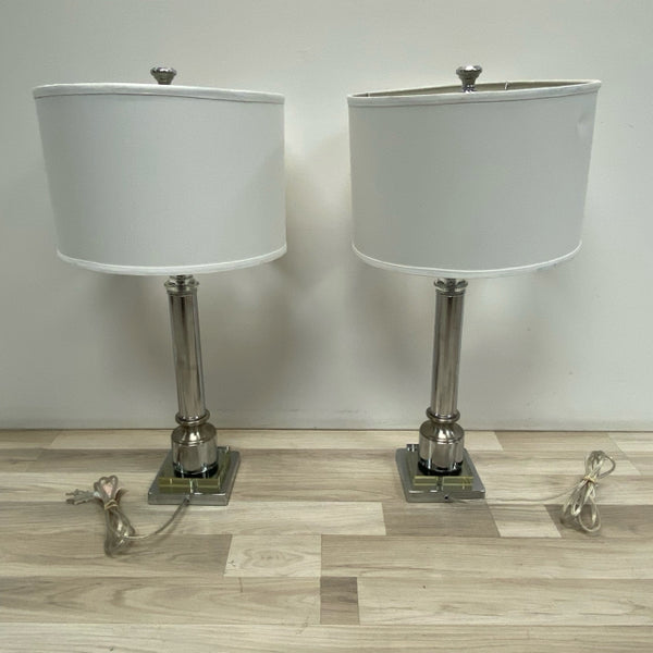 Table Top Silver Metal Lamp