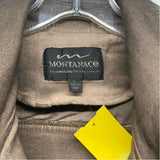 Montanaco Women's Size L Brown Solid Zip Up Jacket