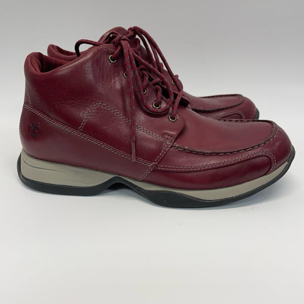 Timberland Size 7 Women's Red Solid Lace Up Booties