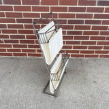 Iron Magazine Rack w 2 Canvas Pockets